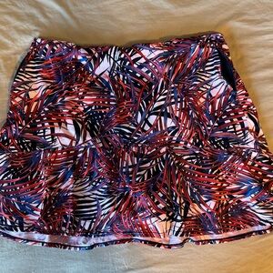 TAIL Colorful Leaf Print Golf Skirt